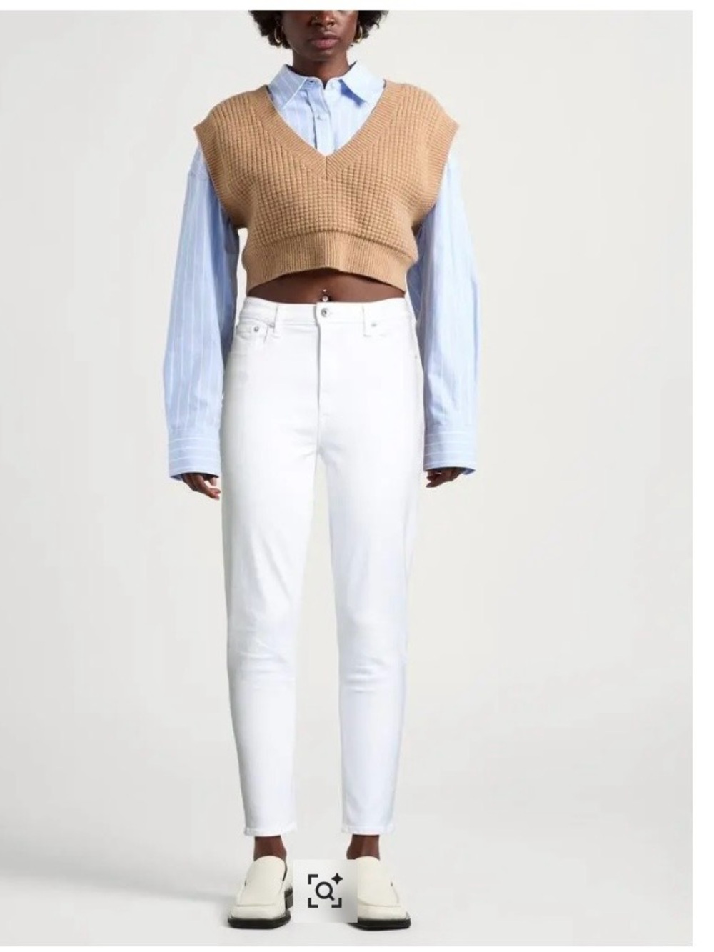 Rag & Bone White High-Rise Skinny Women Jeans size 30